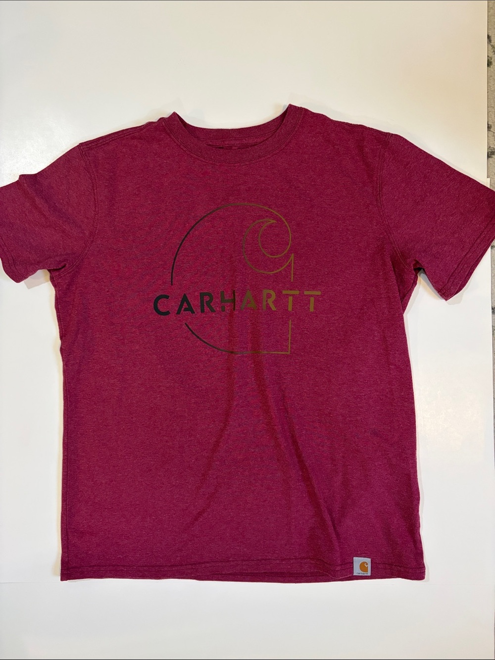 New- Carhartt Maroon Short-Sleeve Loose Fit Tee Sz M